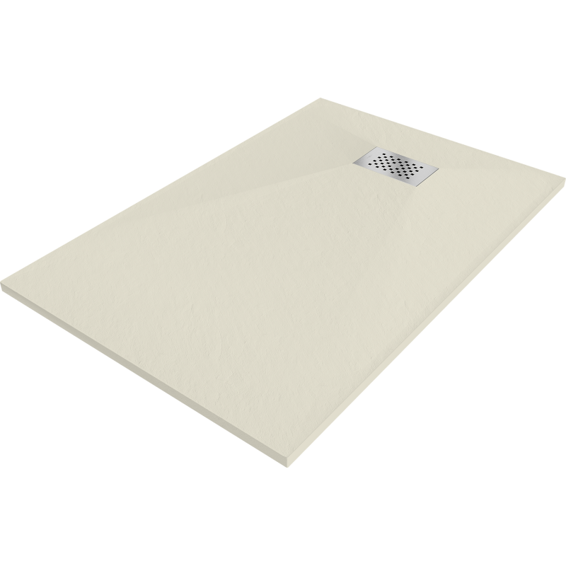 Mexen Hugo stačiakampis dušo padėklas SMC 100 x 80 cm, smėlio spalvos, inox danga - 42698010-X