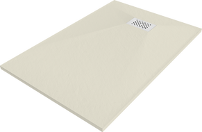 Mexen Hugo stačiakampis dušo padėklas SMC 120 x 70 cm, smėlio spalvos, baltas dangtelis - 42697012-W