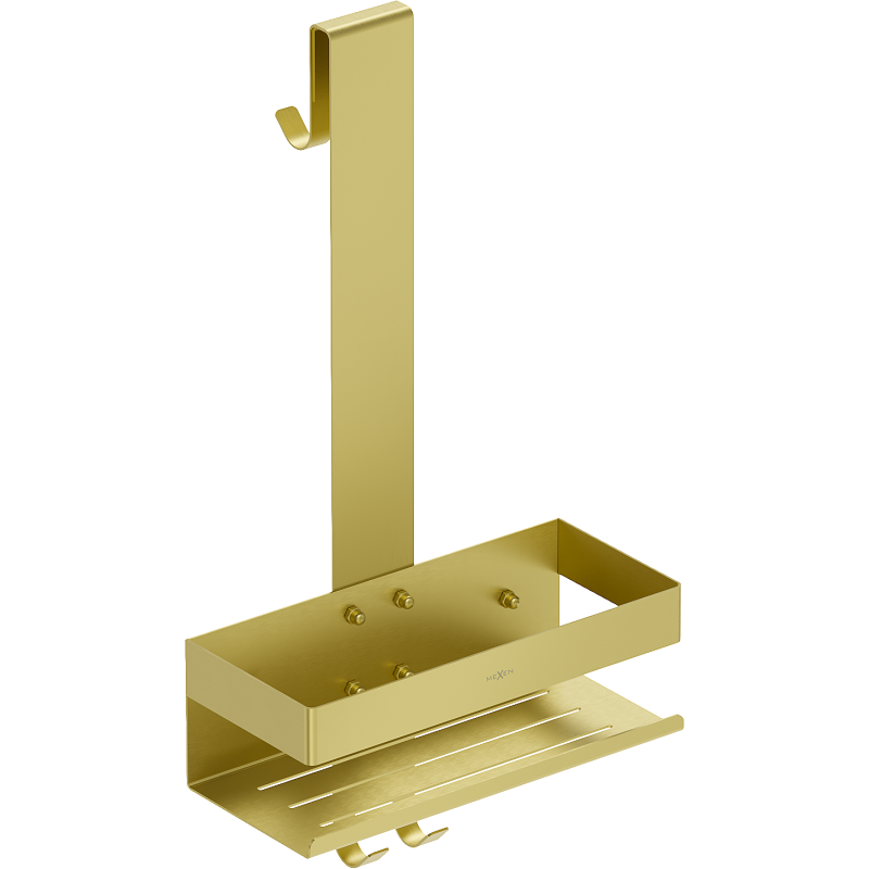 Mexen Brin-1 vonios krepšelis su laikikliu, auksinis šlifuotas - 70A8841-55