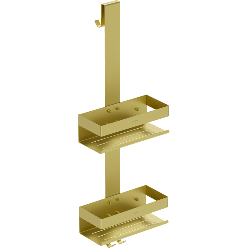 Mexen Brin-2 vonios krepšelis su laikikliu, auksinis šlifuotas - 70A8842-55