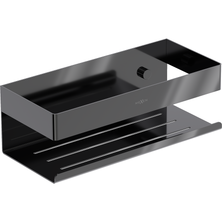 Mexen Brin-L vonios krepšelis, juodas chromas - 70A8730-73