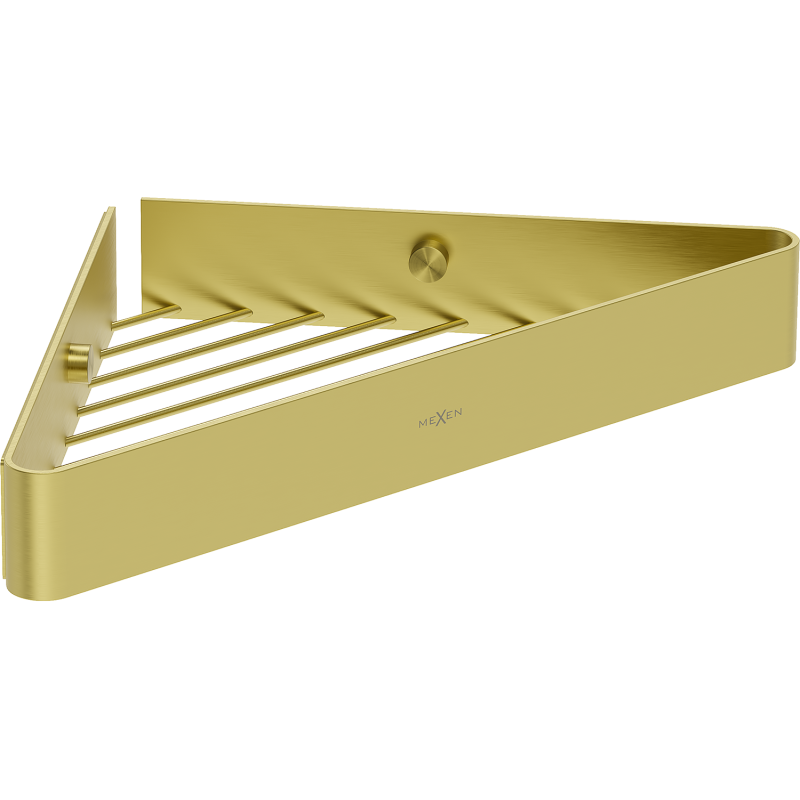 Mexen Evos-C vonios kampinis krepšelis, šlifuotas auksinis - 70A8514-55