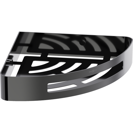 Mexen Laxo-C vonios kampinė krepšelis, juodas chromas - 70A8513-73