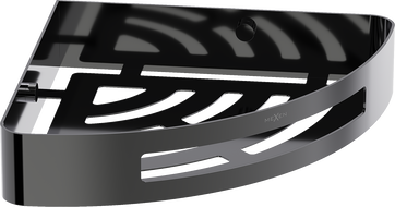 Mexen Laxo-C vonios kampinė krepšelis, juodas chromas - 70A8513-73