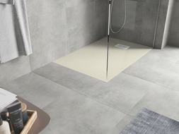 Mexen Hugo stačiakampis dušo padėklas SMC 90 x 80 cm, smėlio spalvos, balta danga - 42698090-W