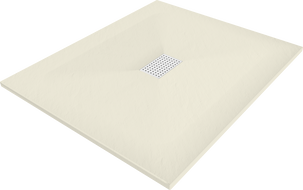 Mexen Hugo stačiakampis dušo padėklas SMC 120 x 100 cm, smėlio spalvos, balta dangtelis - 42691012-W