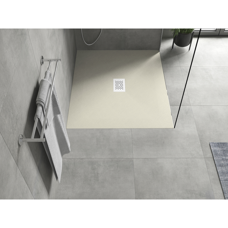 Mexen Hugo stačiakampis dušo padėklas SMC 120 x 100 cm, smėlio spalvos, balta dangtelis - 42691012-W