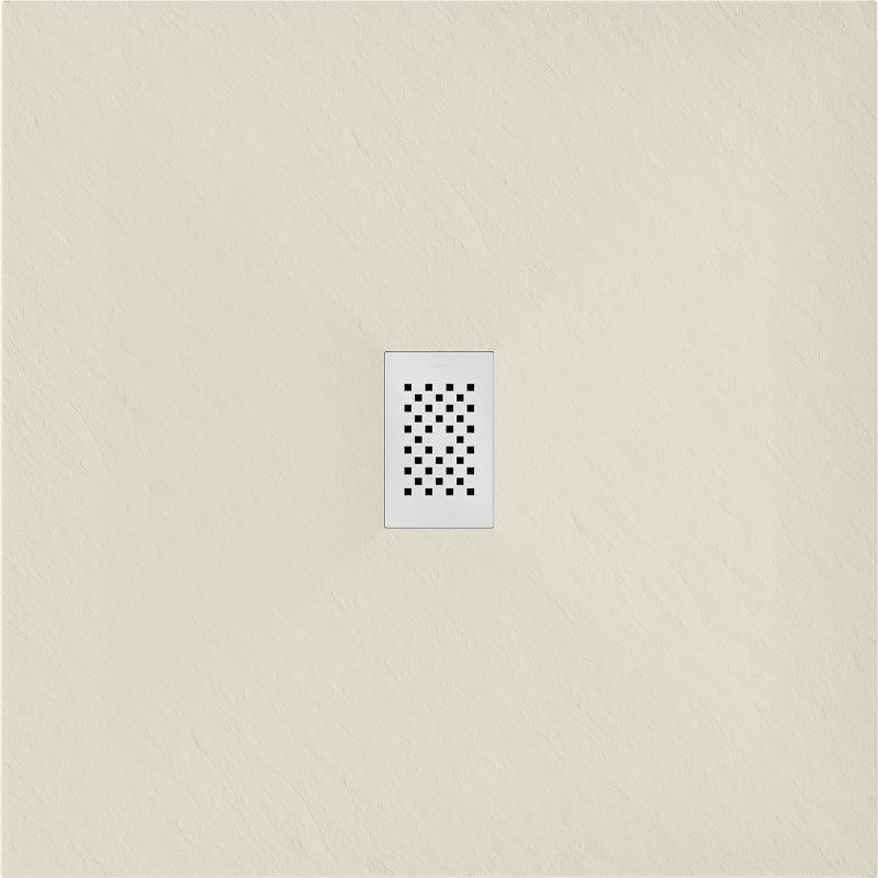 Mexen Hugo kvadratinis dušo padėklas SMC 100 x 100 cm, smėlio spalvos, dangtelis baltas - 42691010-W