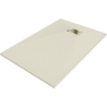 Mexen Hugo stačiakampio formos SMC dušo padėklas 100 x 90 cm, smėlio spalvos, auksinis dangtelis - 42699010-G