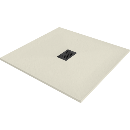 Mexen Hugo kvadratinis dušo padėklas SMC 80 x 80 cm, smėlio spalvos, juodas dangtelis - 42698080-B