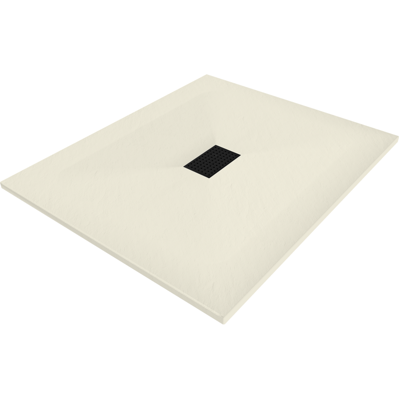 Mexen Hugo stačiakampis dušo padėklas SMC 120 x 100 cm, smėlio spalvos, juodas dangtelis - 42691012-B