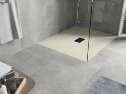 Mexen Hugo stačiakampis dušo padėklas SMC 120 x 100 cm, smėlio spalvos, juodas dangtelis - 42691012-B