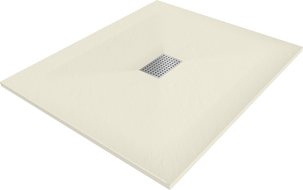 Mexen Hugo stačiakampė dušo plokštė SMC 120 x 100 cm, smėlio spalvos, plieninis dangtis - 42691012-X