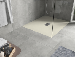 Mexen Hugo stačiakampė dušo plokštė SMC 120 x 100 cm, smėlio spalvos, plieninis dangtis - 42691012-X