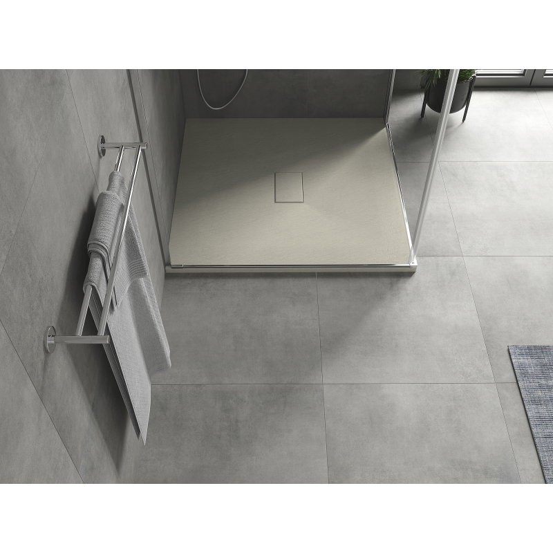 Mexen Hugo kvadratinė dušo padėklė SMC 100 x 100 cm, smėlio spalvos - 42691010