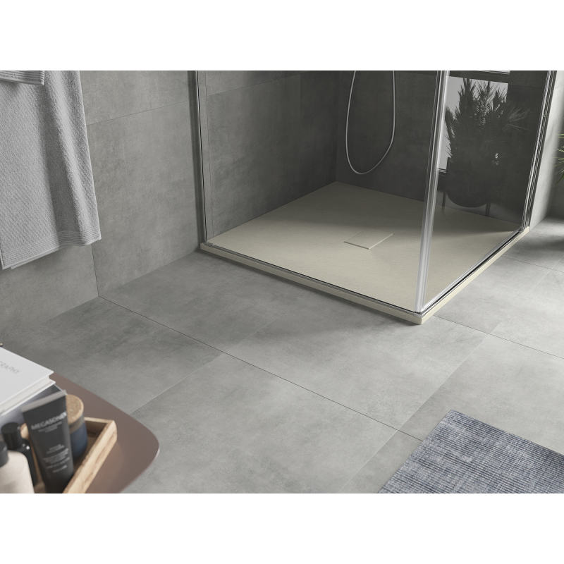 Mexen Hugo kvadratinė dušo padėklė SMC 100 x 100 cm, smėlio spalvos - 42691010