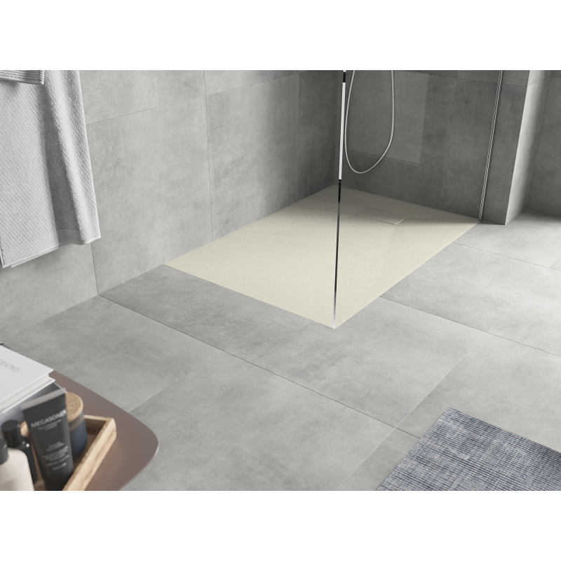 Mexen Hugo stačiakampė dušo padėklas SMC 100 x 90 cm, smėlio spalvos - 42699010