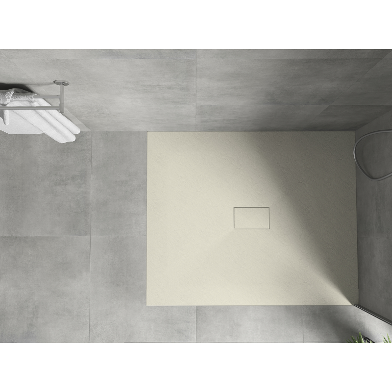 Mexen Hugo stačiakampis dušo padėklas SMC 120 x 100 cm, smėlio spalvos - 42691012