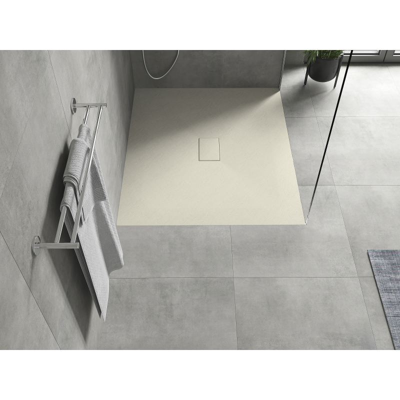 Mexen Hugo stačiakampis dušo padėklas SMC 120 x 100 cm, smėlio spalvos - 42691012