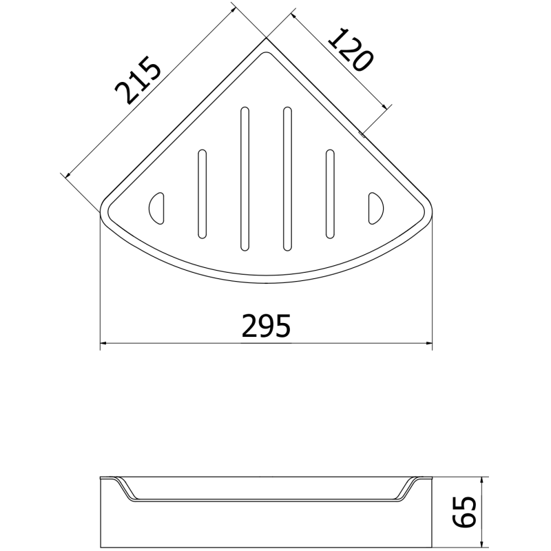Mexen Rivon-C vonios kambario kampe statoma lentyna, šlifuota varis - 70A8525-65