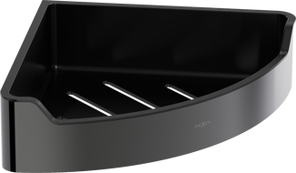 Mexen Rivon-C vonios kampinis krepšelis, juodas chromas - 70A8525-73