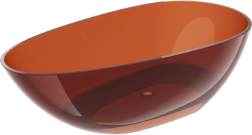 Mexen Glass skaidri laisvai stovinti vonia 170 x 85 cm, žemė, chromuotas kamštis - 58061708505