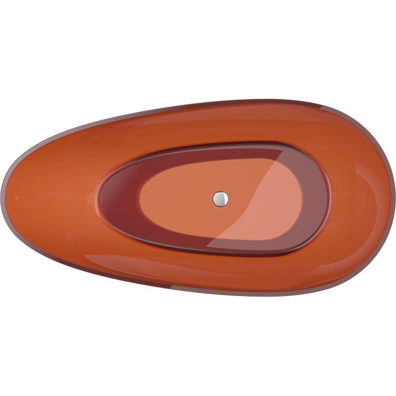 Mexen Glass skaidri laisvai stovinti vonia 170 x 85 cm, žemė, chromuotas kamštis - 58061708505