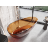 Mexen Glass skaidri laisvai stovinti vonia 170 x 85 cm, žemė, chromuotas kamštis - 58061708505