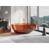 Mexen Glass earth laisvai stovinti skaidri vonia 170 x 85 cm, chromuotas kamštis - 58061708505