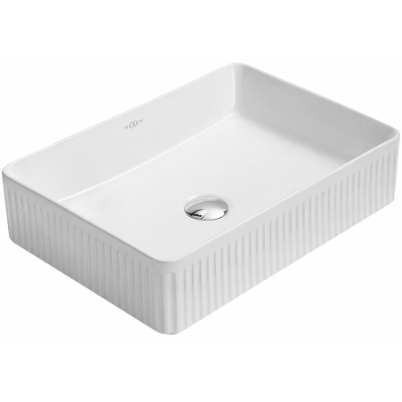 Mexen Grovo rifliuotas stalviršio praustuvas 50 x 34 cm, baltas - 22305000