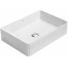 Mexen Grovo rifliuotas stalviršio praustuvas 50 x 34 cm, baltas - 22305000