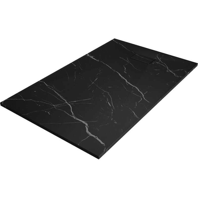 Mexen Hugo stačiakampis dušo padėklas SMC 160 x 80 cm, juodas akmuo - 42758016