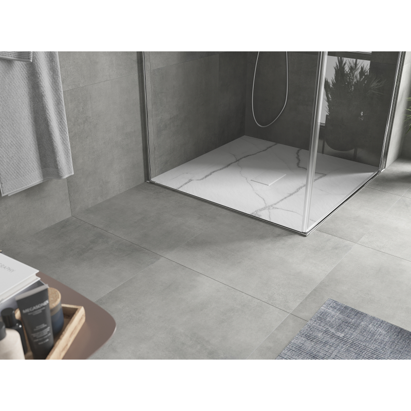 Mexen Hugo kvadratinis SMC dušo padėklas 100 x 100 cm, baltas akmuo - 42151010