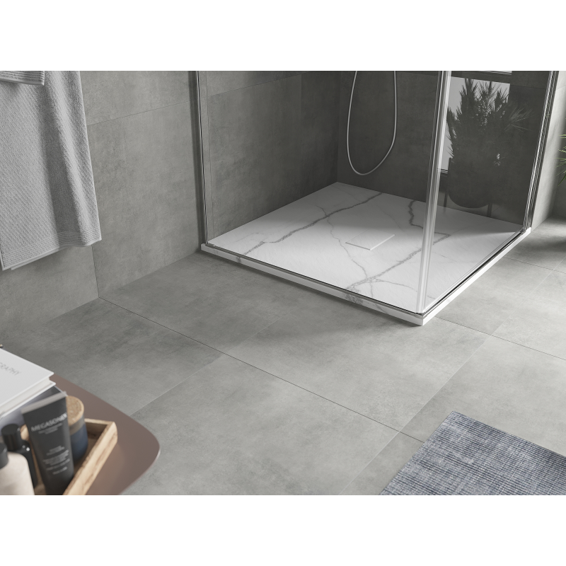 Mexen Hugo kvadratinis SMC dušo padėklas 100 x 100 cm, baltas akmuo - 42151010