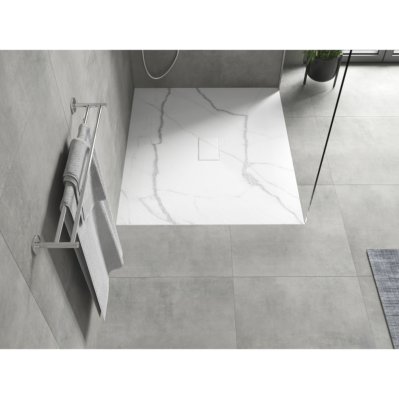 Mexen Hugo stačiakampis dušo padėklas SMC 120 x 100 cm, baltas akmuo - 42151012