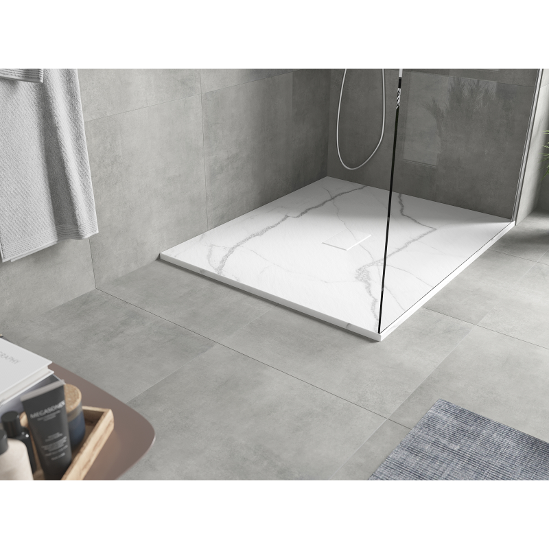 Mexen Hugo stačiakampis dušo padėklas SMC 120 x 100 cm, baltas akmuo - 42151012