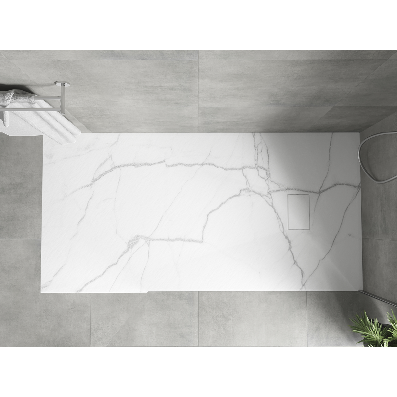 Mexen Hugo stačiakampis SMC dušo padėklas 180 x 90 cm, baltas akmuo - 42159018
