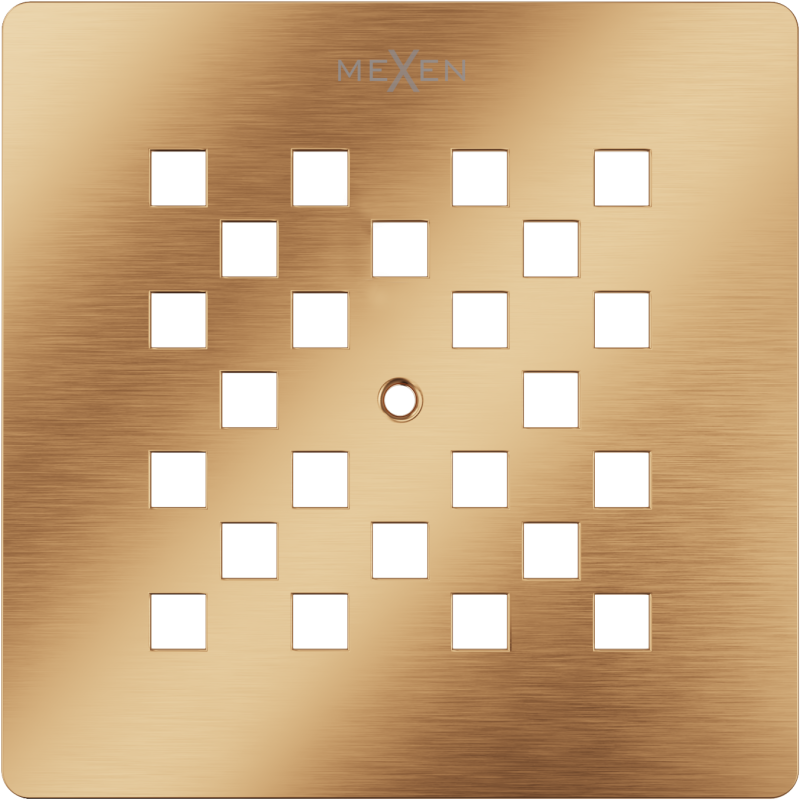 Mexen Stone+ padažo uždanga dušo padėklui, šlifuota varis - 44910065