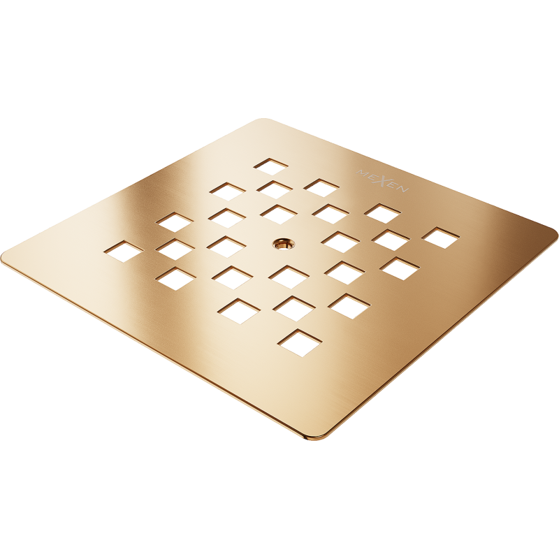 Mexen Stone+ padažo uždanga dušo padėklui, šlifuota varis - 44910065