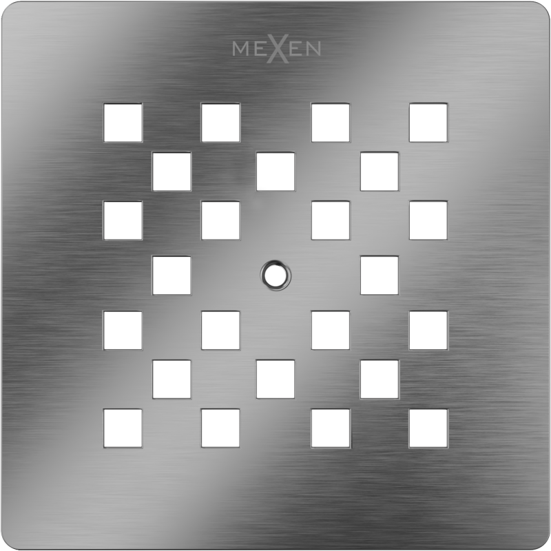 Mexen Stone+ dušo padėklo apdaila, pistoletinio pilko šepečiuoto plieno - 44910066
