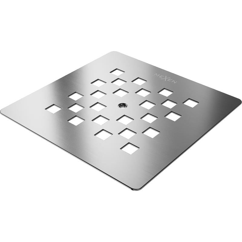 Mexen Stone+ dušo padėklo apdaila, pistoletinio pilko šepečiuoto plieno - 44910066