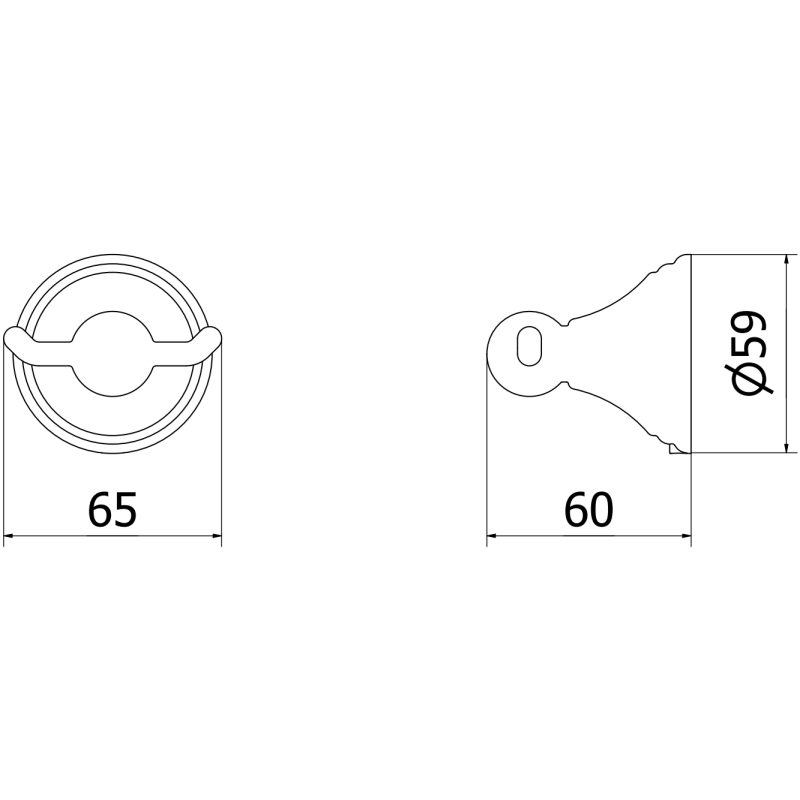 Mexen Lusso dvigubas rankšluosčio kabliukas, antikinė bronza - 70A16812-30