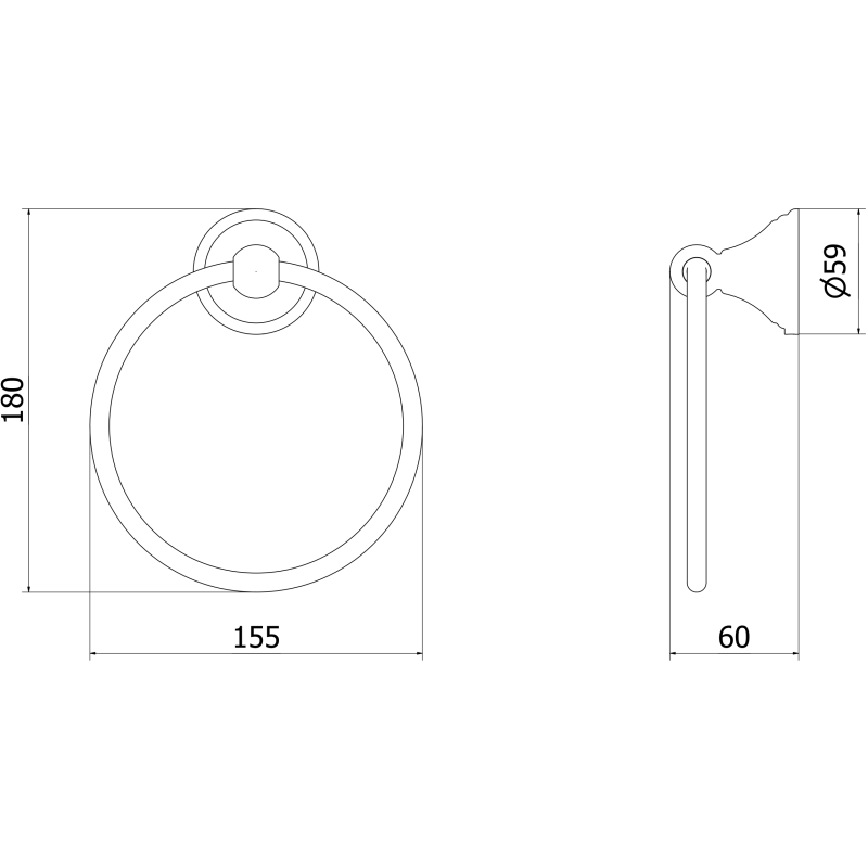 Mexen Lusso rankšluosčių laikiklis, senovinė bronza - 70A16831-45
