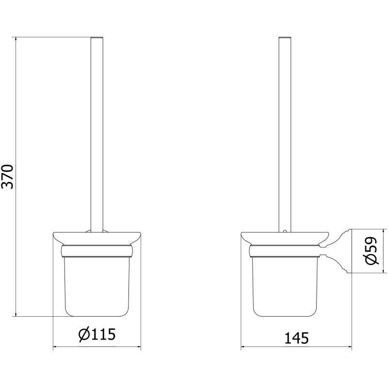 Mexen Lusso tualeto šepetys, senovinis bronza - 70A16871-30