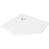 Mexen Flat penkiakampis dušo padėklas slim 100 x 100 cm, baltas, sifonas chromas - 41P101010