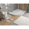 Mexen Flat dušo padėklo pusapvalis slim dešinysis 100 x 90 cm, baltas, auksinė sifonas - 41109010P-G