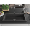 Mexen Slido 1 dubens granitinė plautuvė 900 x 500 mm, juoda su taškeliais, chromuotas sifonas - 6528901005-75 - 6528901005-76