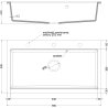 Mexen Slido granitinė virtuvinė plautuvė su viena kamera 900 x 500 mm, pilka, juodas sifonas - 6528901005-71-B