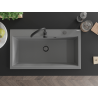 Mexen Slido granitinė plautuvė su 1 dubeniu, 900 x 500 mm, pilka, juodas sifonas - 6528901005-71-B