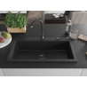 Mexen Slido granitinė 1 dubens plautuvė 900 x 500 mm, juoda, juodas sifonas - 6528901005-77-B